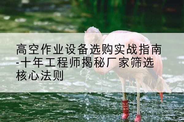 嵩县剪叉式升降机厂家-高空作业设备选购实战指南-十年工程师揭秘厂家筛选核心法则