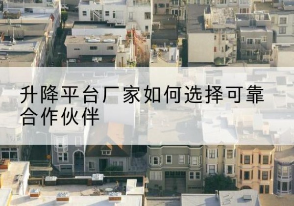 嵩县升降平台厂家-如何选择可靠合作伙伴